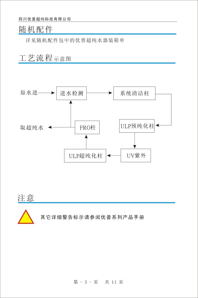 優普ULPHW超純水機使用說明書